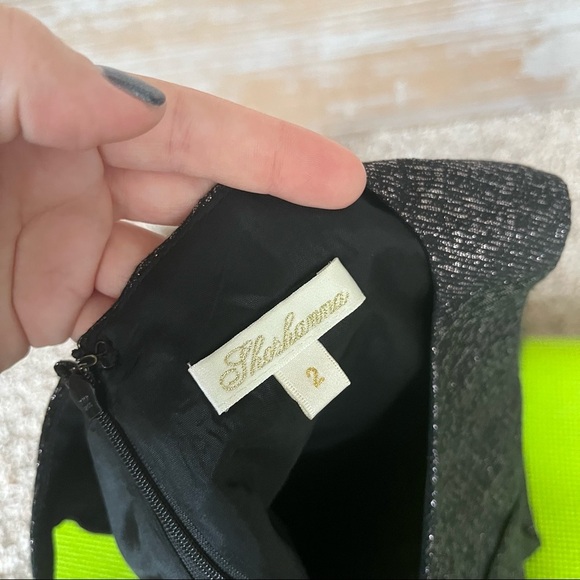 Shoshanna Black and Silver Sheath Dress, size 2 - Picture 3 of 4